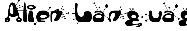 Alien Language font preview